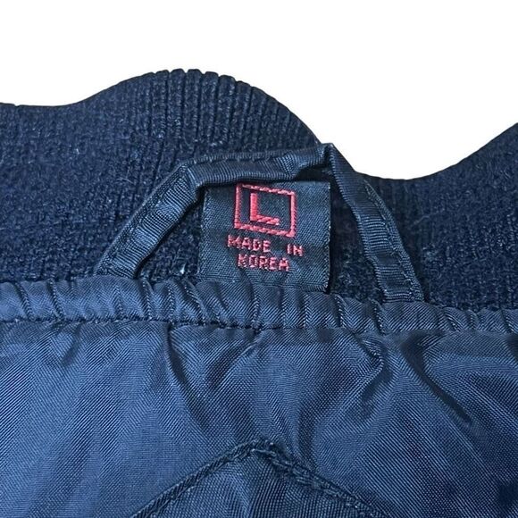 Vintage 80s Snap On Satin Bomber Jacket Large Made In Korea Large - Picture 12 of 12